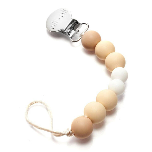 Premium Silicone Pacifier Clip - Natural