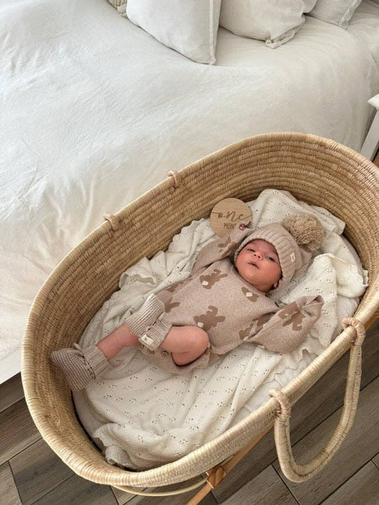 Spring Bunny Jacquard Romper - Organic Cotton