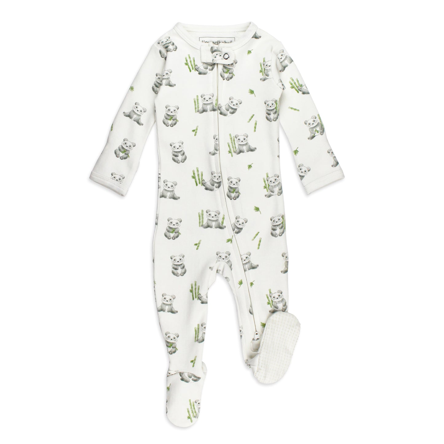 Organic 2-Way Zipper Footie in Baby Panda