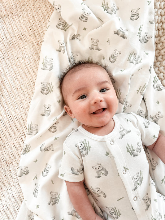 Baby Panda Organic Cotton Blanket