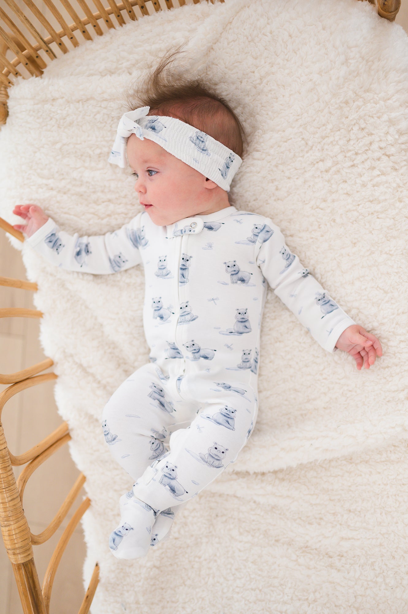 Baby Hippo Organic Headband