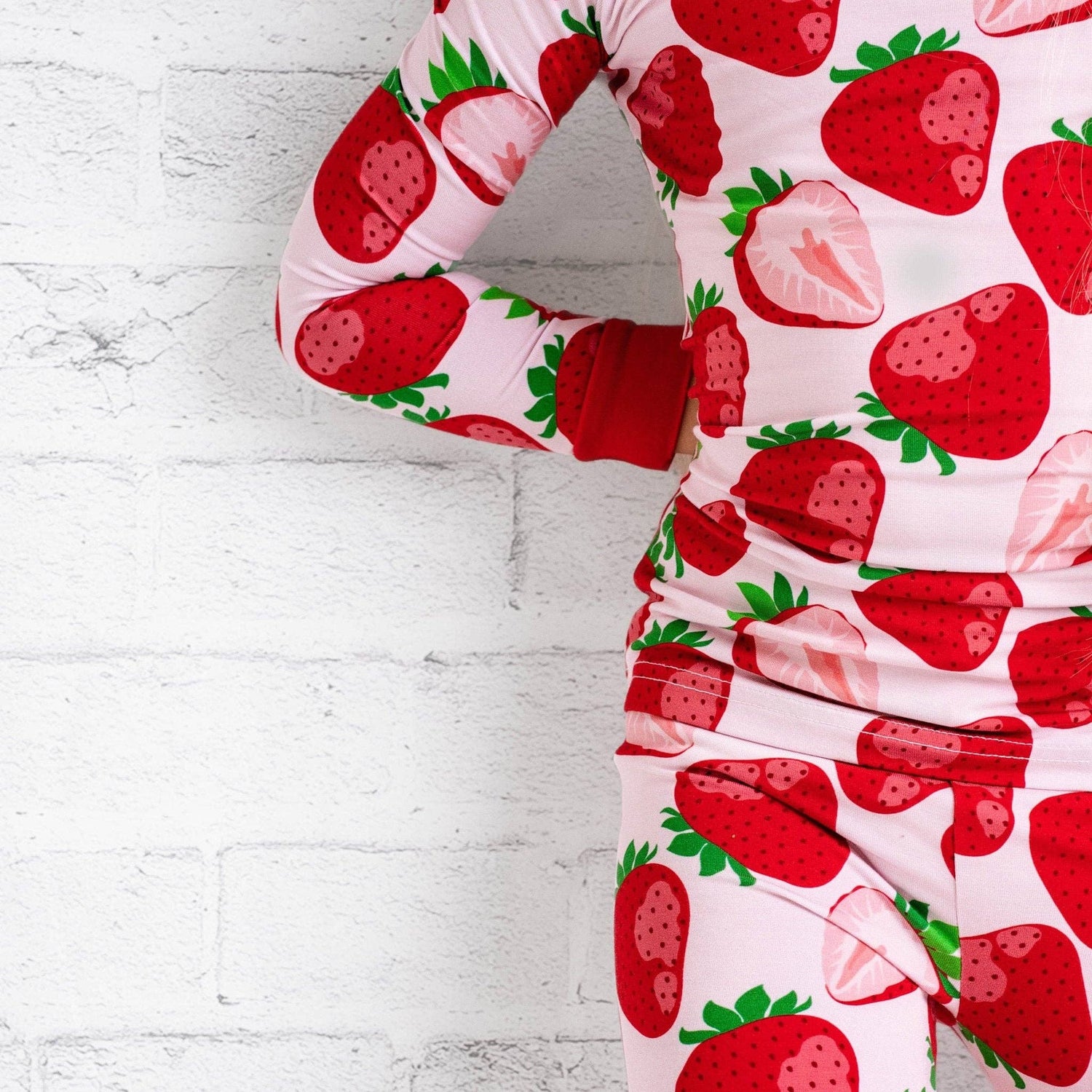 Organic Strawberry Baby Pajamas | GOTS Bamboo Sleepwear