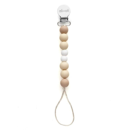 Premium Silicone Pacifier Clip - Natural