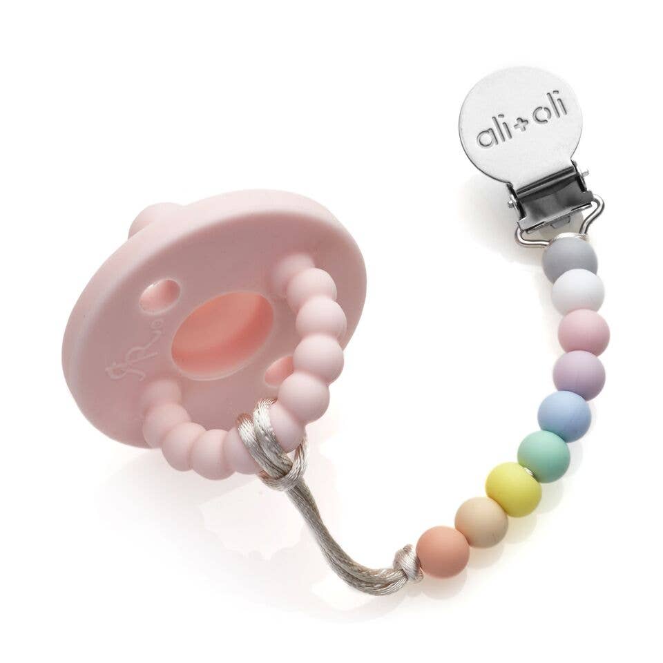 Silicone Pacifier Clip (Multi-Pastel)