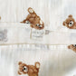 Bamboo Muslin Swaddle Blanket - Teddy Bear Print | 47x47 Organic Baby Swaddle