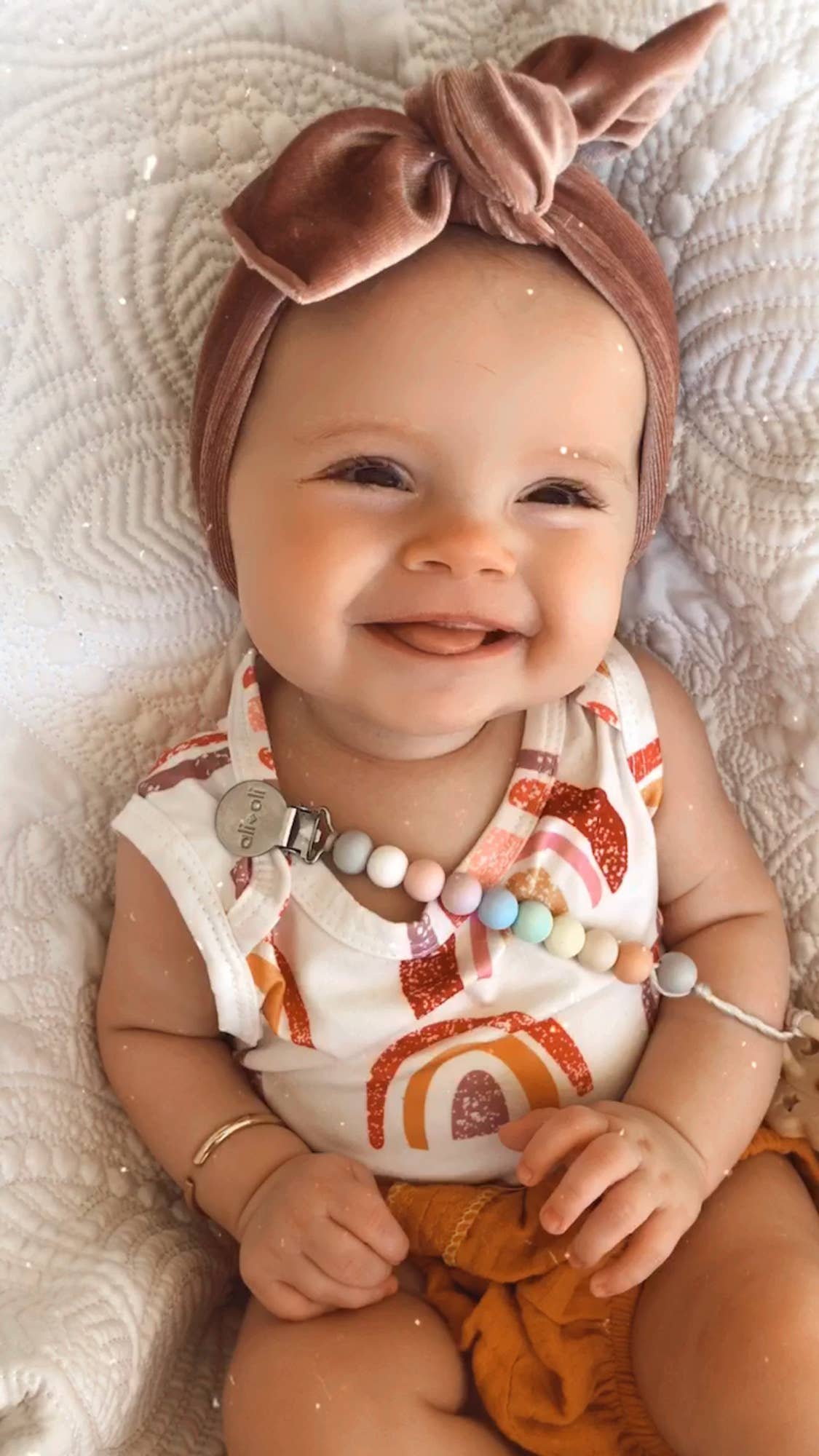 Silicone Pacifier Clip (Multi-Pastel)