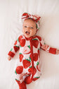 Berry Sweet Strawberry Bamboo Baby Romper Sleepwear