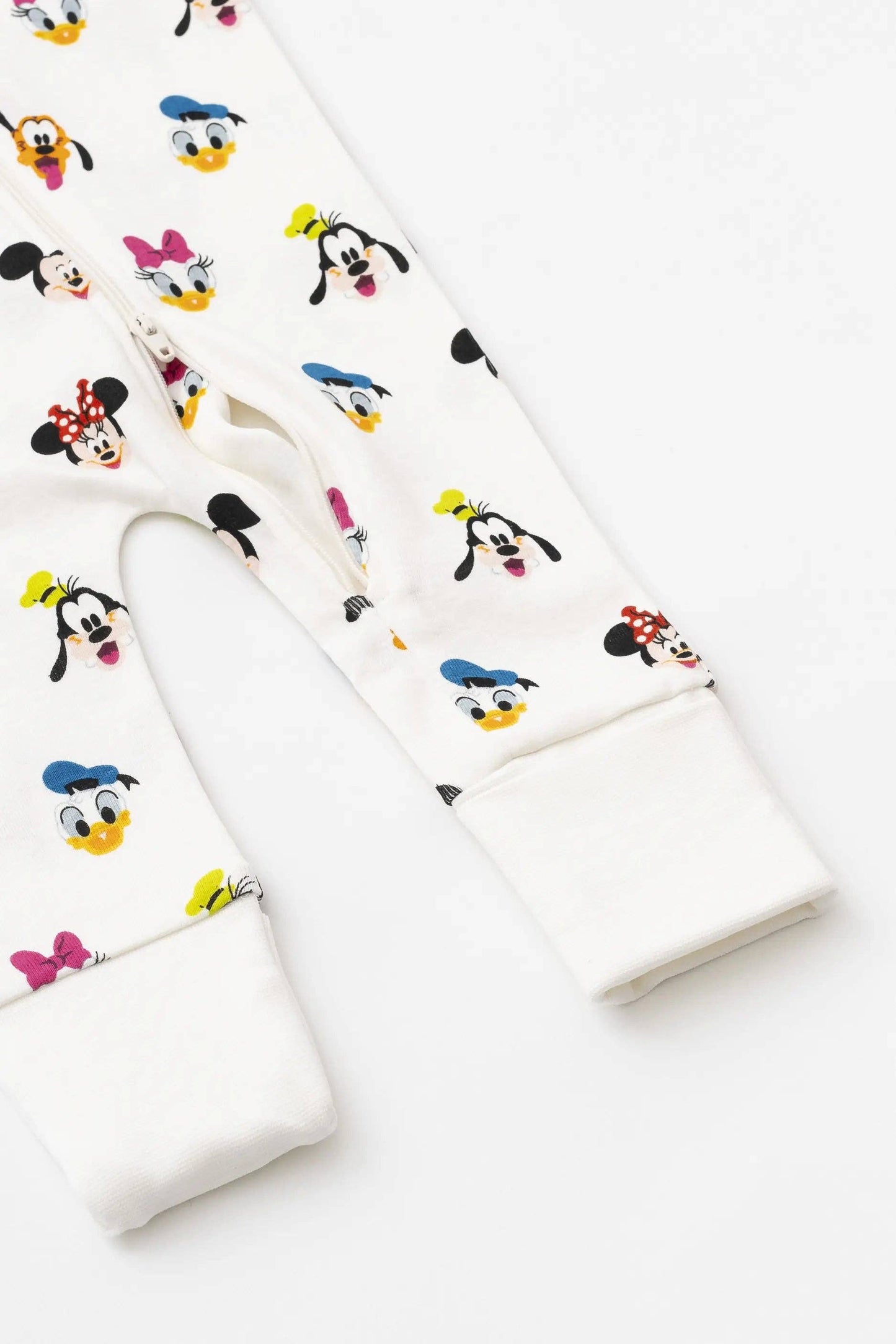 Organic Cotton One-Piece Baby Pajamas | Disney Mickey + Friends | Unisex Baby Sleepwear