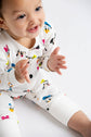 Organic Cotton One-Piece Baby Pajamas | Disney Mickey + Friends | Unisex Baby Sleepwear