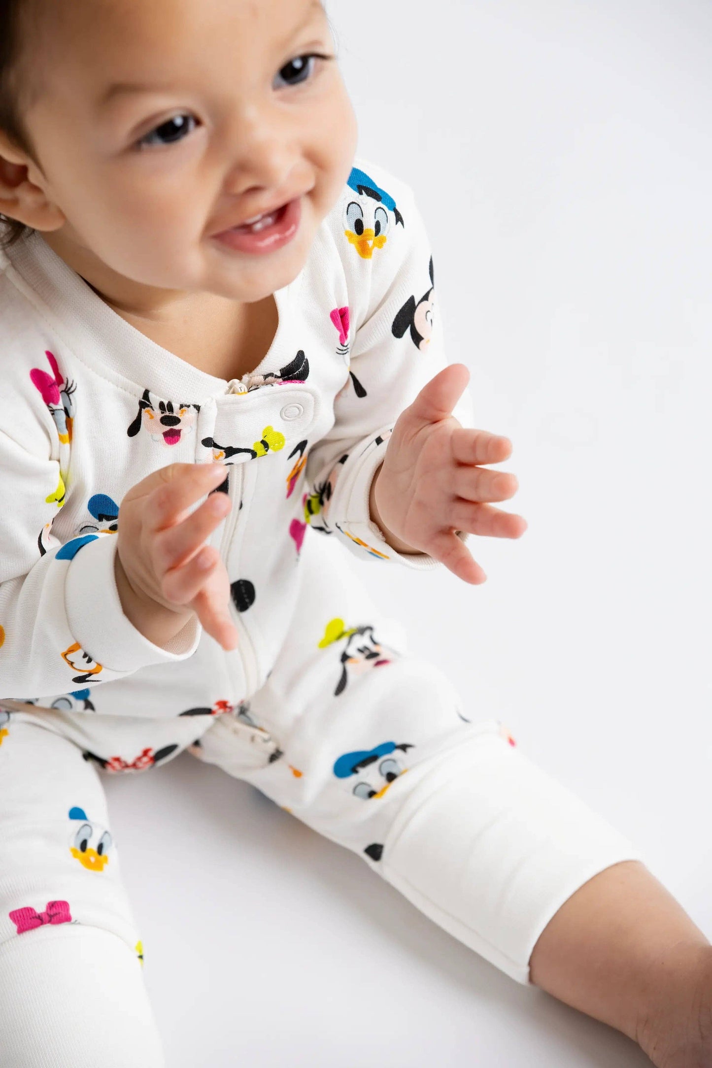 Organic Cotton One-Piece Baby Pajamas | Disney Mickey + Friends | Unisex Baby Sleepwear