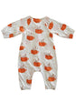 Organic Cotton Pumpkin Mug Baby Jumpsuit | Cozy Fall Baby Romper