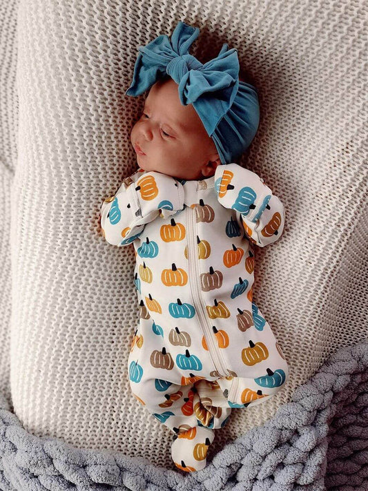 Pumpkin Patch Baby Footie | Organic Cotton Zip Sleeper