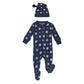 Christmas Baby Gift Set - Snowy Night Organic Footie, Cap & Blanket Bundle