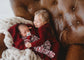 Santa's Sleigh Thermal 2-Way Zipper Footie & Cap Set