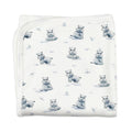 Cute Hippo organic cotton blanket detail