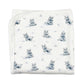Cute Hippo organic cotton blanket detail