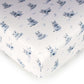 Cute Hippo organic cotton crib sheet detail

