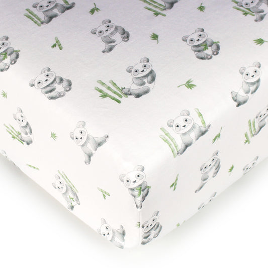 Baby Panda Organic Crib Sheets
