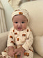 Organic Knotted Hat in Brown Bear