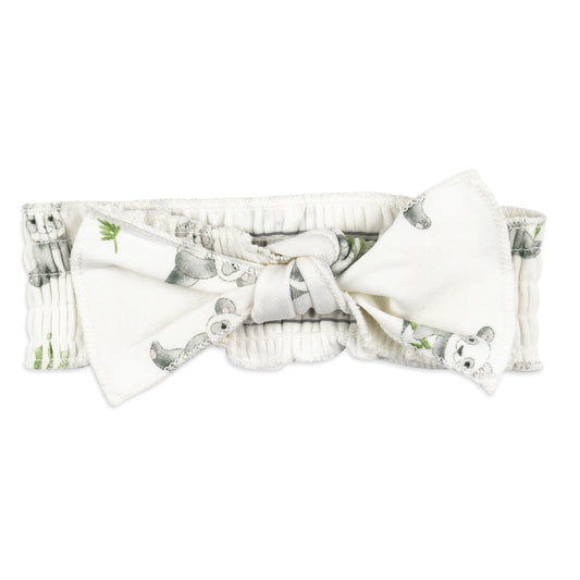 Baby Panda Organic Cotton Bow Headband