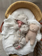 Organic Baby Clothes Bundle - Bear Jumpsuit & Pacifier Clips Gift Set for Newborns