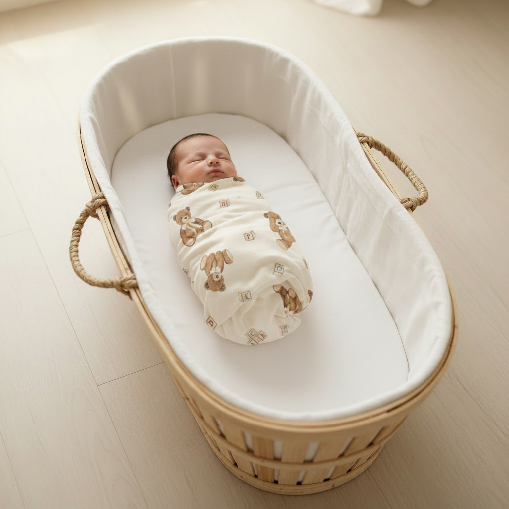 Building Dreams Moses Basket Plain Sheet