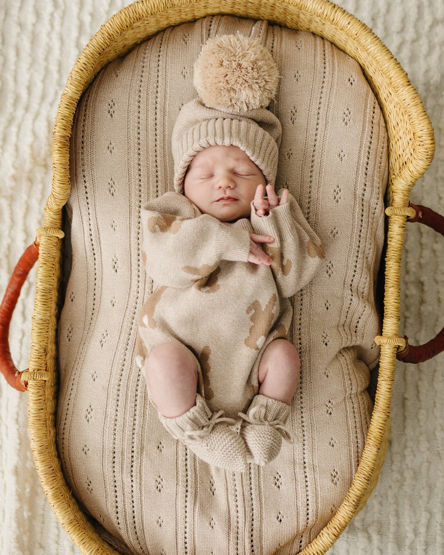 Spring Bunny Jacquard Romper - Organic Cotton