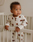 Organic 2-Way Zipper Footie in Brown Bear