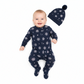 Snowy Night Thermal 2-Way Zipper Footie & Cap Set
