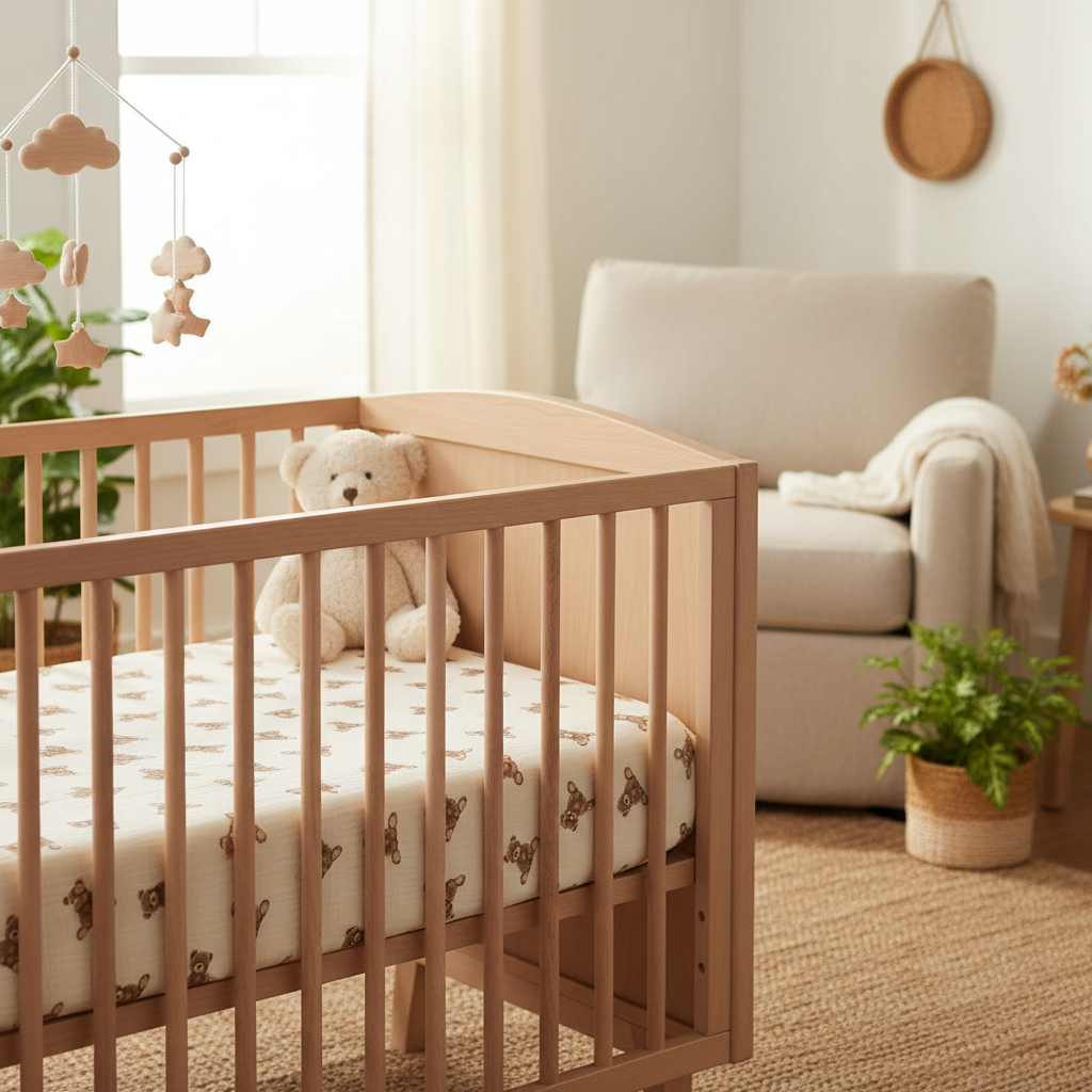 Teddy Bear Organic Crib Sheet Ad
